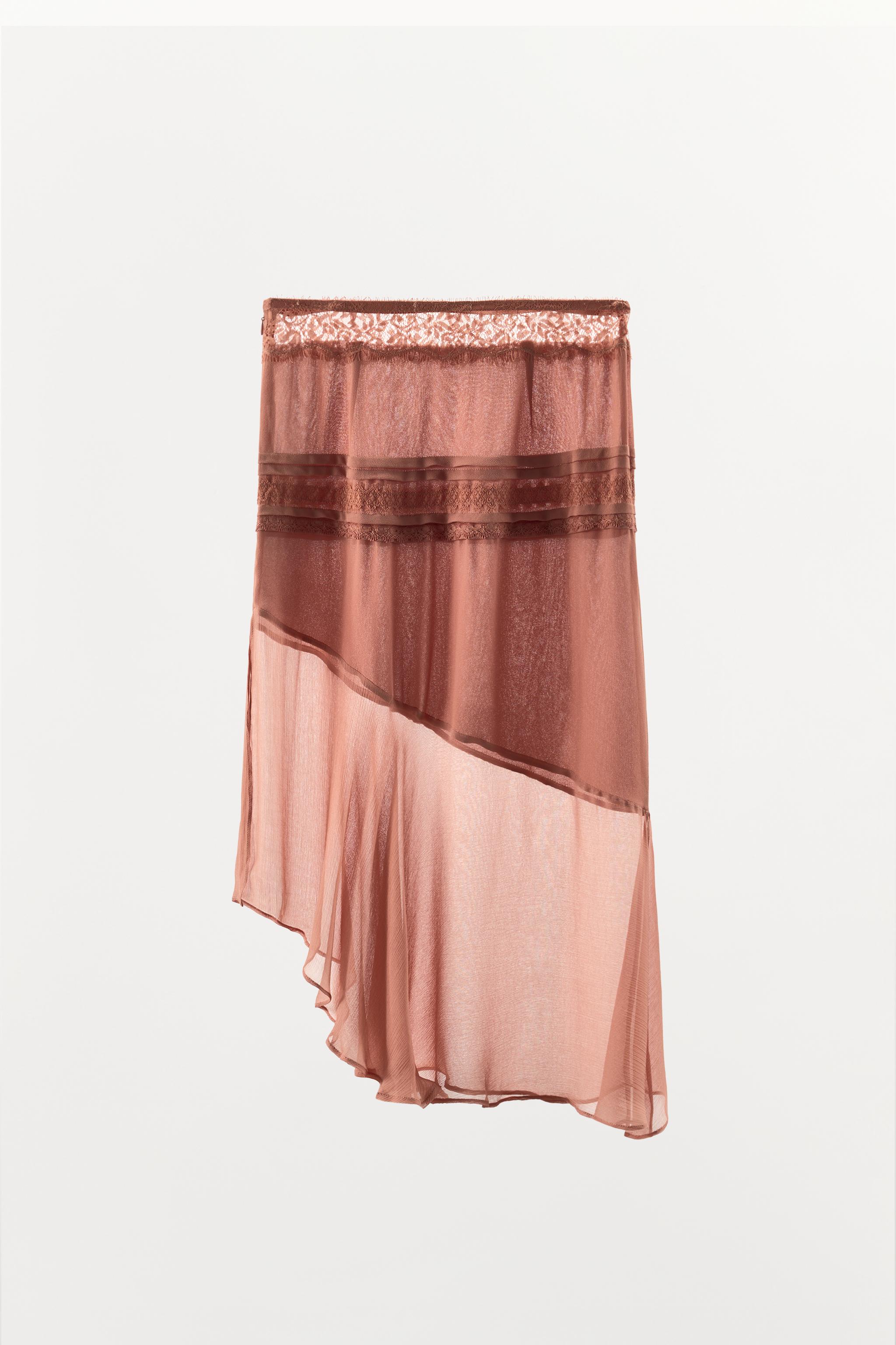 JUPE EN GEORGETTE DENTELLE
